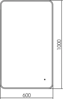 Зеркало с подсветкой ArtMax Siena AM-SieS-600-1000-DS-F-Gold 100 см золото